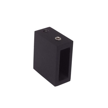 Conector stabilizare perete-țeavă 90° (30x10mm) KOR-318, black