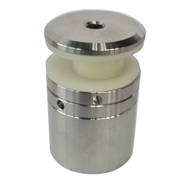 Conector monopunct reglabil tip distanțier rotund (sticla 12-17,5mm) MC-40110AK 44-50xØ40mm, satinat