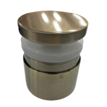 Conector monopunct reglabil tip distanțier rotund (sticla 10-16mm) MC-40110AV 35-45xØ50mm, bronze