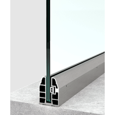 Profil balustrada tip menghina cu fixare pe pardosea (8-12mm) MW-5500, anodizat